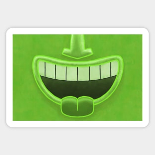 Green Tiki Smile Mask! Sticker